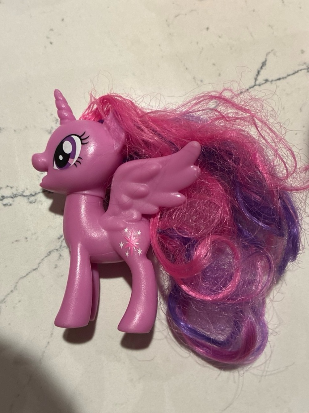 My Little Pony Pink Unicorn Alicorn Figure with Pink & Purple Mane